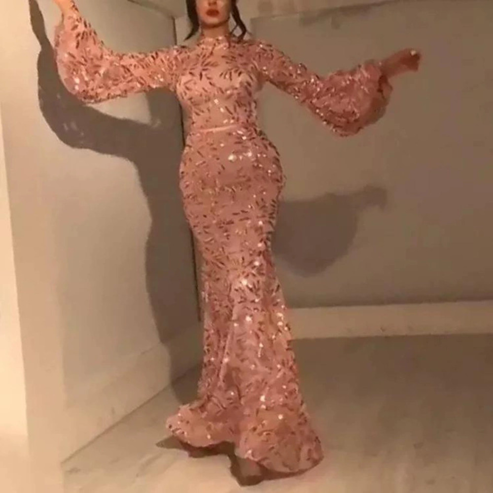 ZARA Sexy Petal Flared Evening Gown Gold Glitter Long Dress Spring Summer